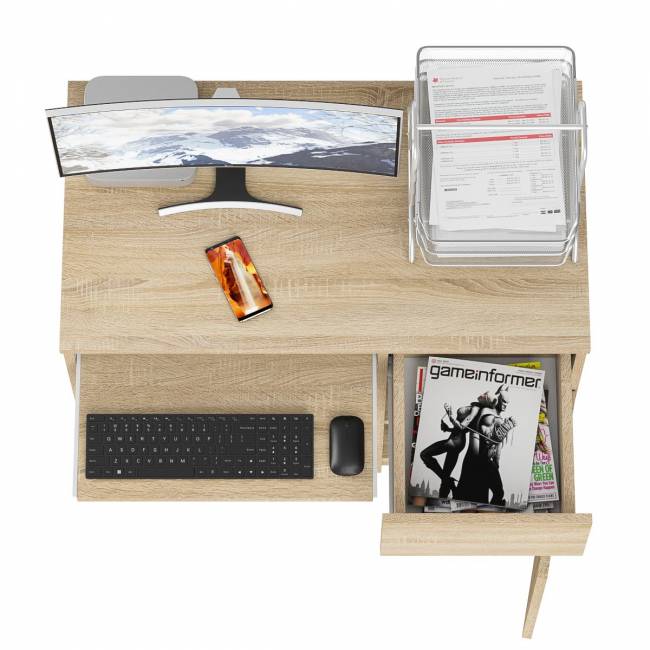 Стол компьютерный Мори МС-1 правый цвет дуб сонома Стол компьютерный Мори МС-1 правый цвет дуб сонома