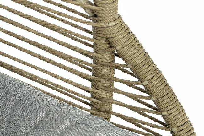 "Барселона" кресло-кокон из искусственного ротанга, цвет соломенный