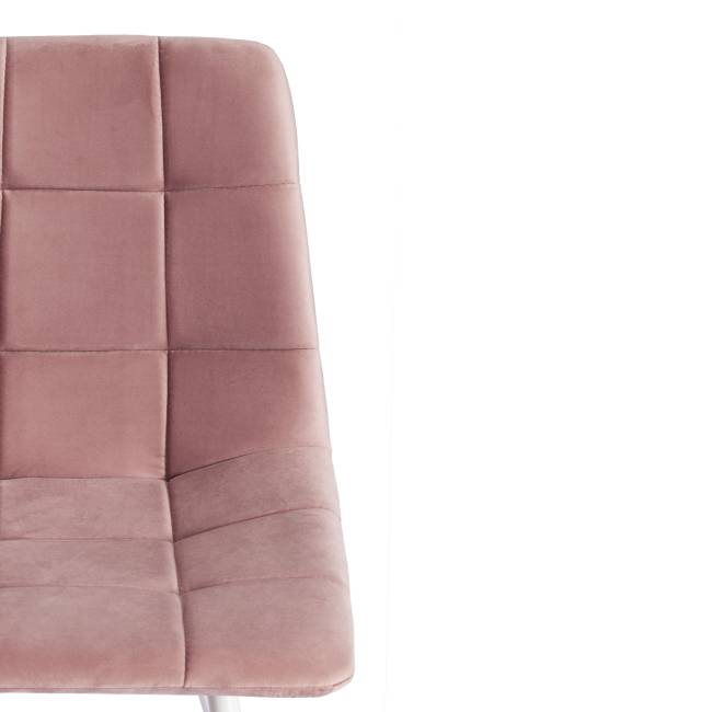 Стул CHILLY (mod. 7095-1) ткань/металл, 45x53х88 см, высота до сиденья 50 см, лавандовый barkhat 17/белый (Комплект из 4 шт.)