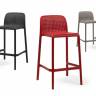 Стул пластиковый полубарный Lido Mini красный 475х495х865 мм